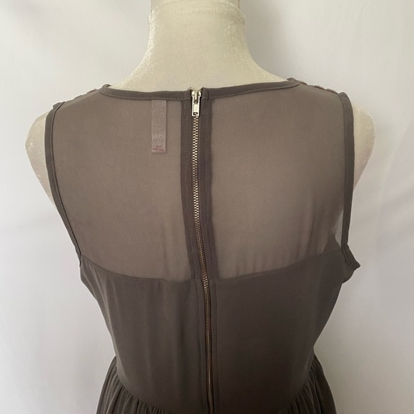 Xhilaration Floral & Sheer Taupe Dress - Picture 6 of 11